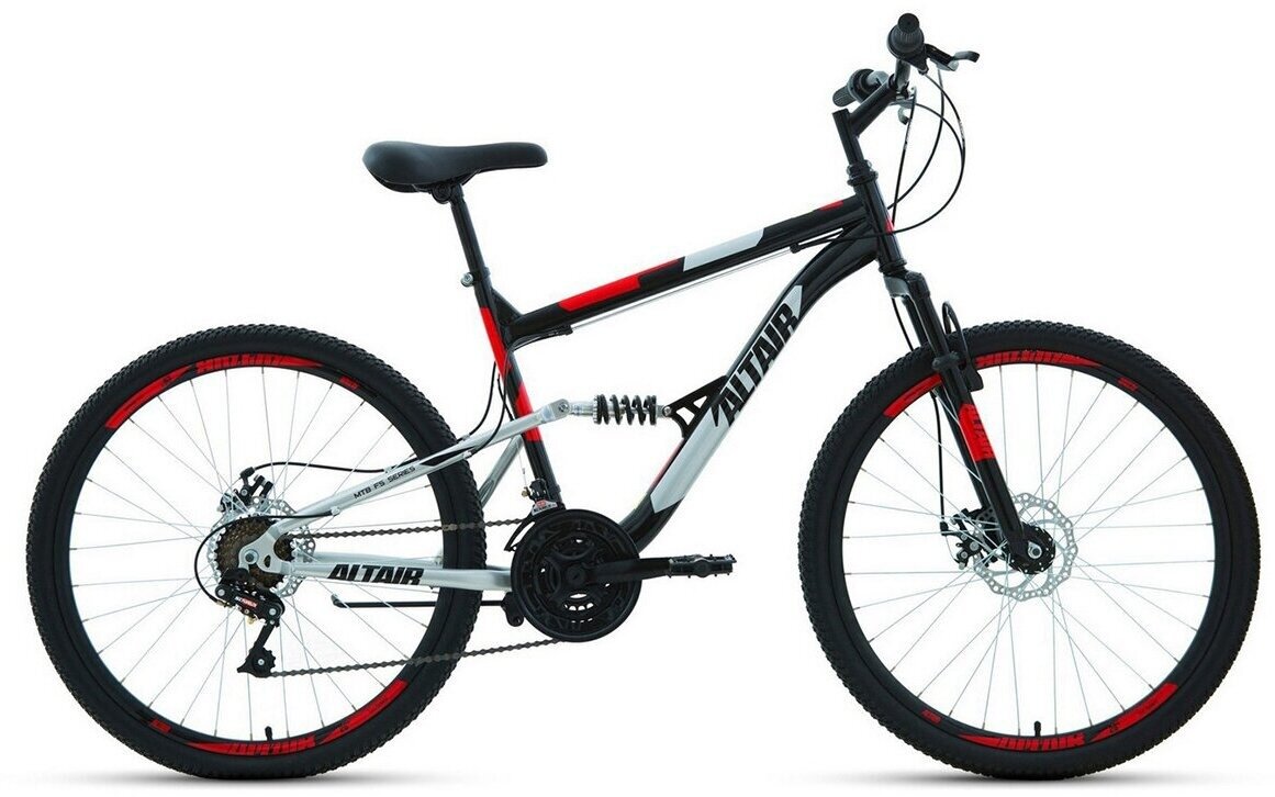 Велосипед ALTAIR MTB FS 26 2.0 D (26" 18 ск. рост. 18") черный/красный