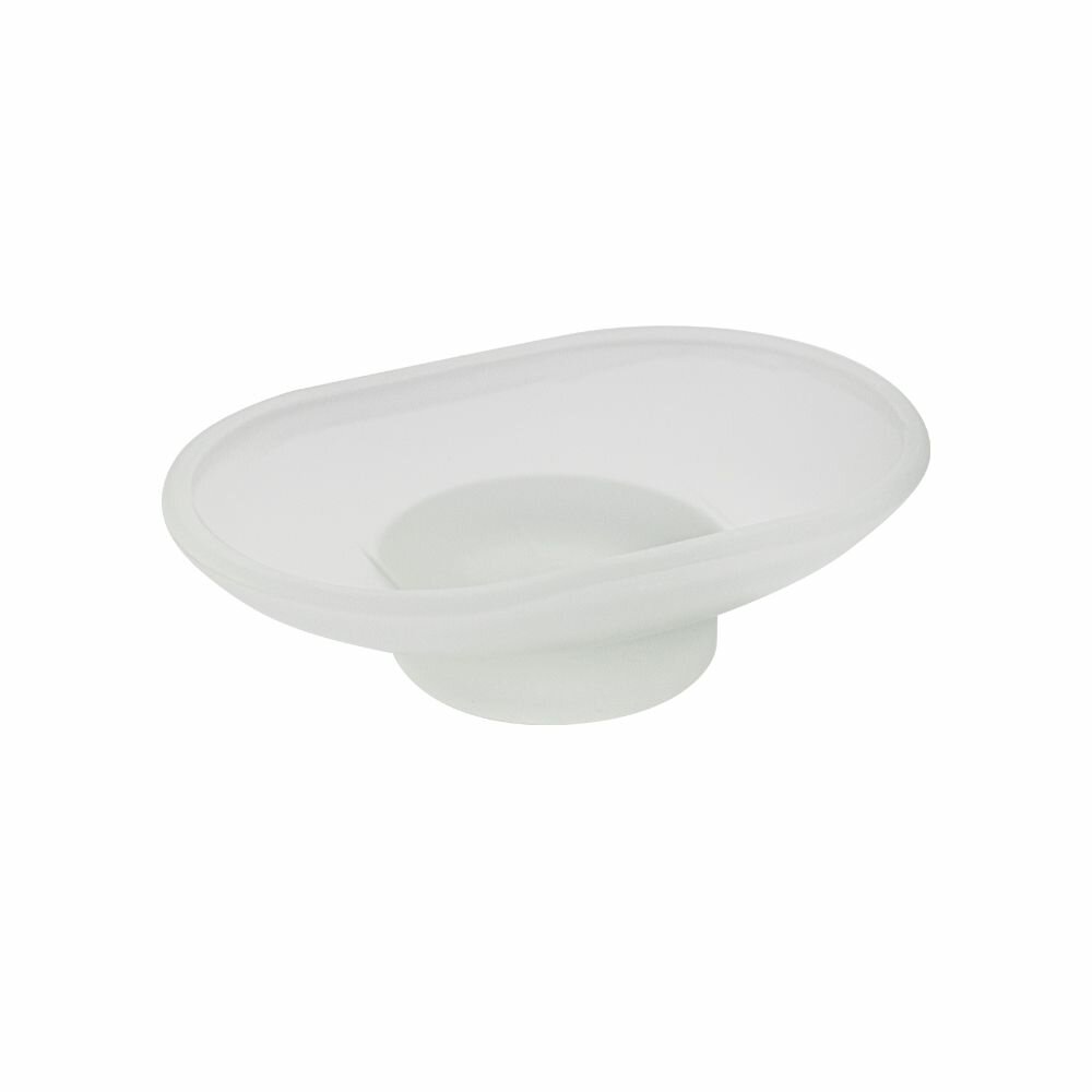 фото Мыльница санакс 010704-м белый стеклянная без крепежа