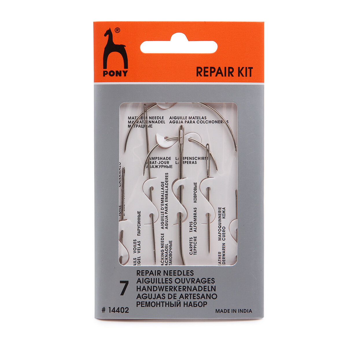 Иголки для шитья и ремонта, PONY Repair Kit, 14402, 7 шт