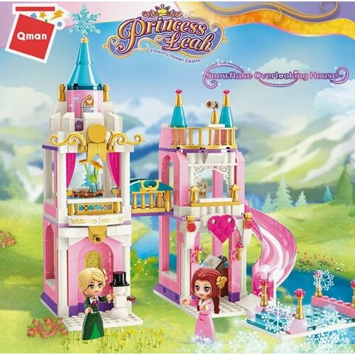 Конструктор брик для девочек 405 дет, замок, 2 принцессы конструктор lego disney princess 71040 сказочный замок 4080 дет