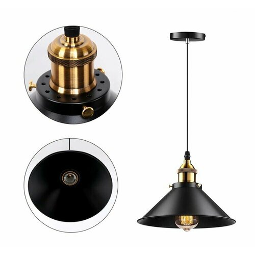 Винтажная подвесная потолочная лампа светильник лофт модерн Braumann E27