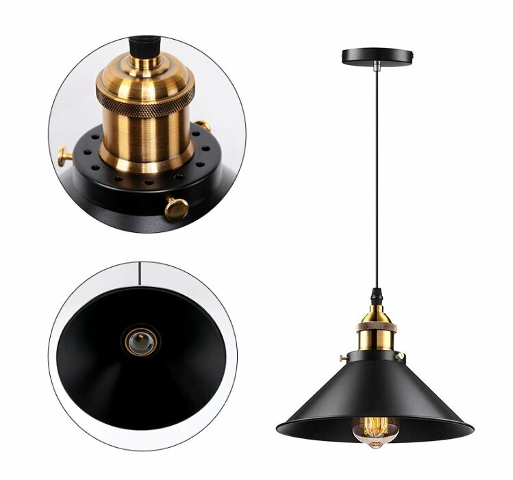 фото Винтажная подвесная потолочная лампа светильник лофт модерн Braumann E27