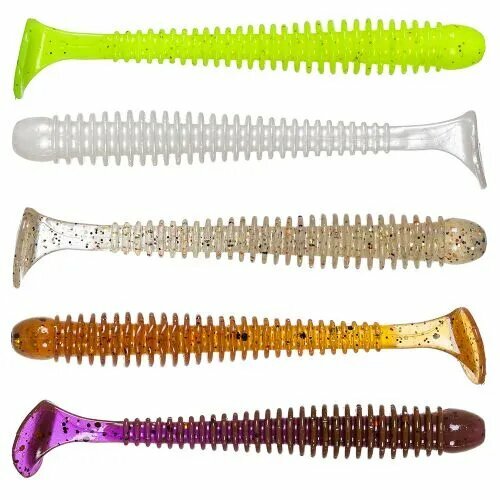 Силиконовая приманка мягкая съедобная Crazy Fish Vibro Worm 3 75 мм 11-75-М58-6 5 шт. cf crazy fish vibro worm 2 3 50 27 6 5см 8шт