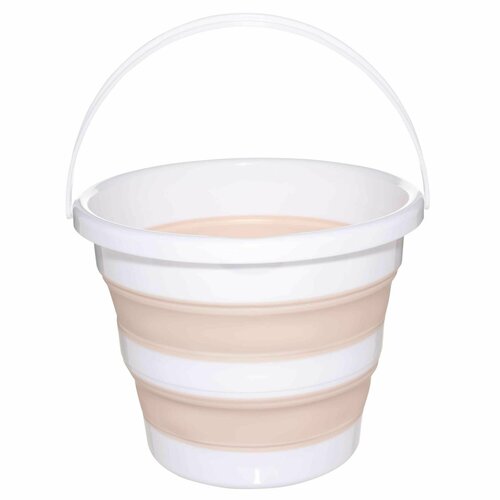 Ведро складное 10 л пластикрезина бежево-розовое Foldaway 1290₽