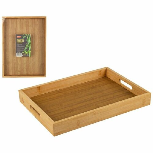 Поднос из бамбука с ручками Foresta di bamb 41305 см 880₽