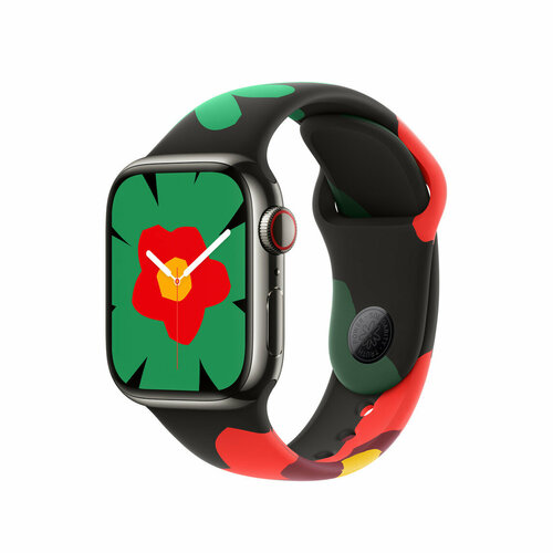 Спортивный ремешок Apple Watch 42-44-45-49mm Black Unity Sport Band - Unity Bloom - S/M