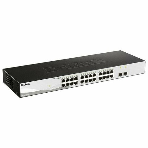 D-Link Сетевое оборудование DGS-1210-26 FL2A Управляемый L2 коммутатор с 24 портами 10 100 1000Base-T и 2 портами 1000Base-X SFP 19312₽