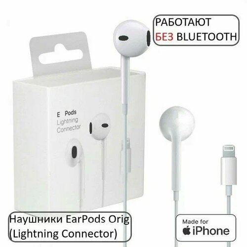Проводная гарнитура EarPods наушники-вкладышиLightning Connectorбелый 690₽