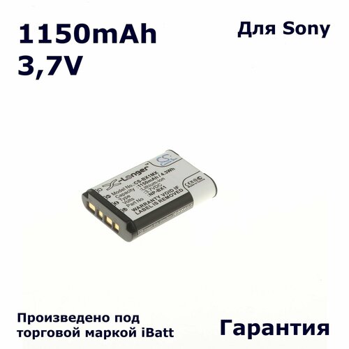 Аккумуляторная батарея iBatt iB-A1-F305 1150mAh, для камер NP-BX1 аккумуляторная батарея ibatt ib a1 f200 2600mah для камер nikon en el18