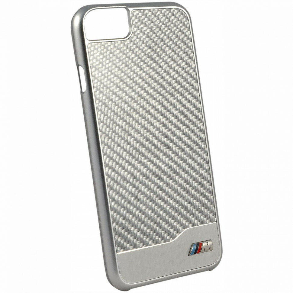 Чехол CG Mobile BMW M-Collection Aluminium & Carbon для Apple iPhone 7/iPhone 8, серебристый