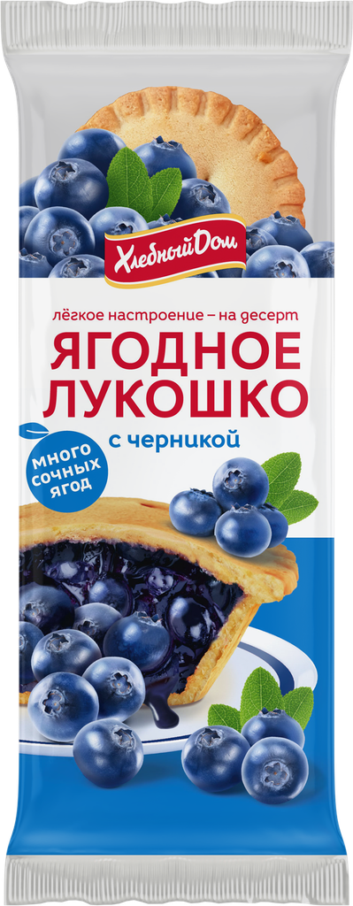 Кекс хлебный ДОМ Ягодное Лукошко с черникой, 2х70г