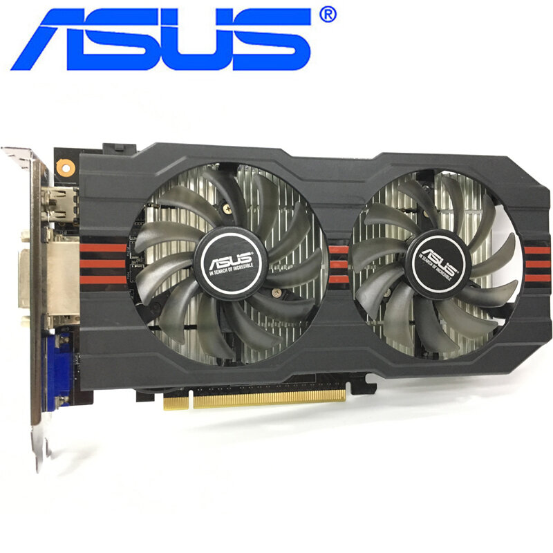 Видеокарты Asus GTX 750TI 2 ГБ 128bit GDDR5 видеокарты для NVIDIA GeForce GTX 750 Ti 2GB GTX750TI 2 ГБ VGA Cards DVI