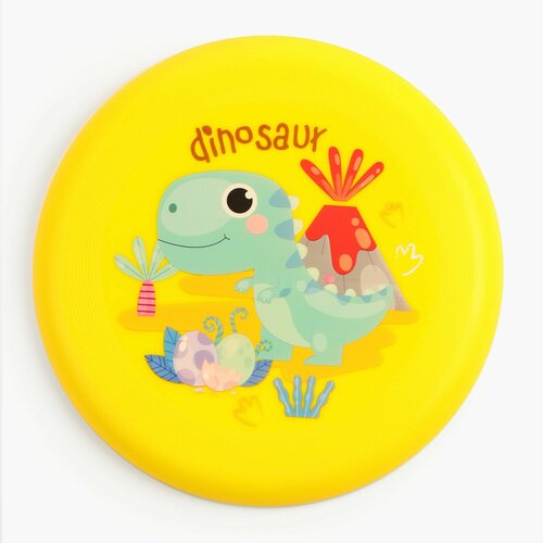 Игрушка 18 см пластик желтая Тарелка летающая Фрисби Dino 499₽