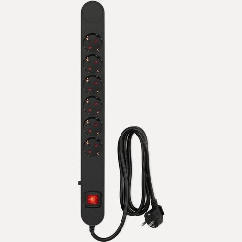 Изображение товара Сетевой фильтр Ippon NF-EU-1.8-16 1.8м (6 розеток) черный