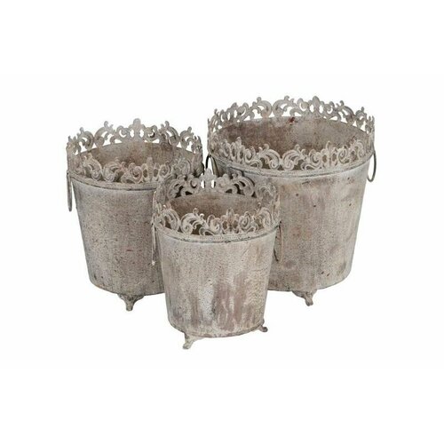 Набор из 3-х кашпо Ажур 17x21см 19x225см 23x25см 6840₽