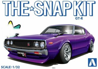 Сборная модель Nissan Skyline GT-R C110 Custom Wheels (Metallic Purple) в масштабе 1/32, сборка без клея и покраски! The Snap Kit Aoshima 06684