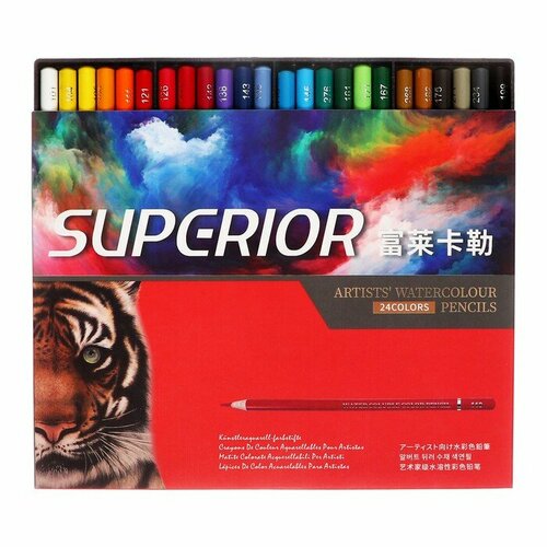 Карандаши акварельные 24 цвета в картонной коробке WCP-24 1286₽