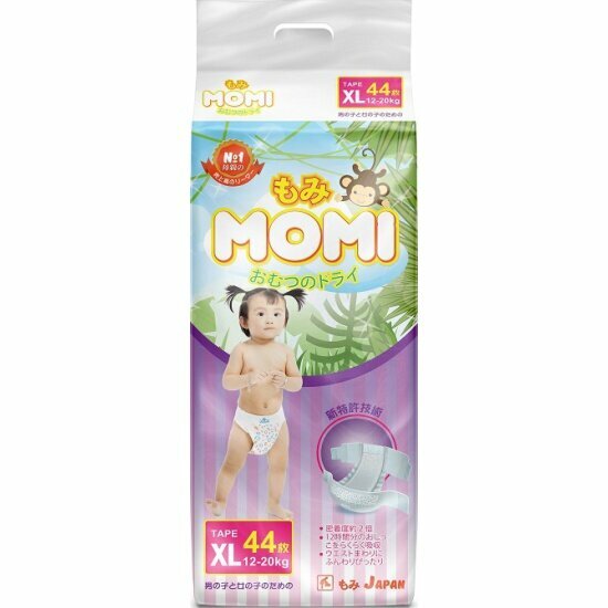 Подгузники Momi XL (12-20 кг.), 44 шт.