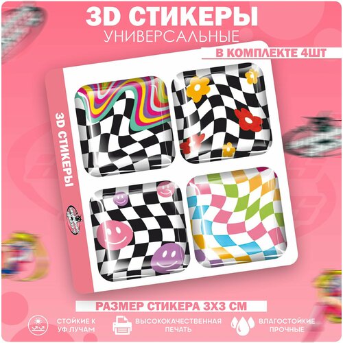 3D стикеры наклейки на телефон Цветная фантазия