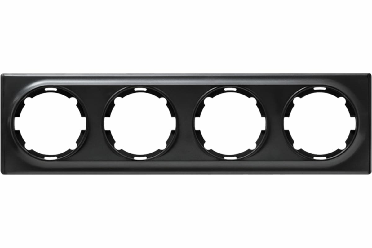 OneKeyElectro Рамка на 4 прибора , цвет чёрный 1E52401303 2172831