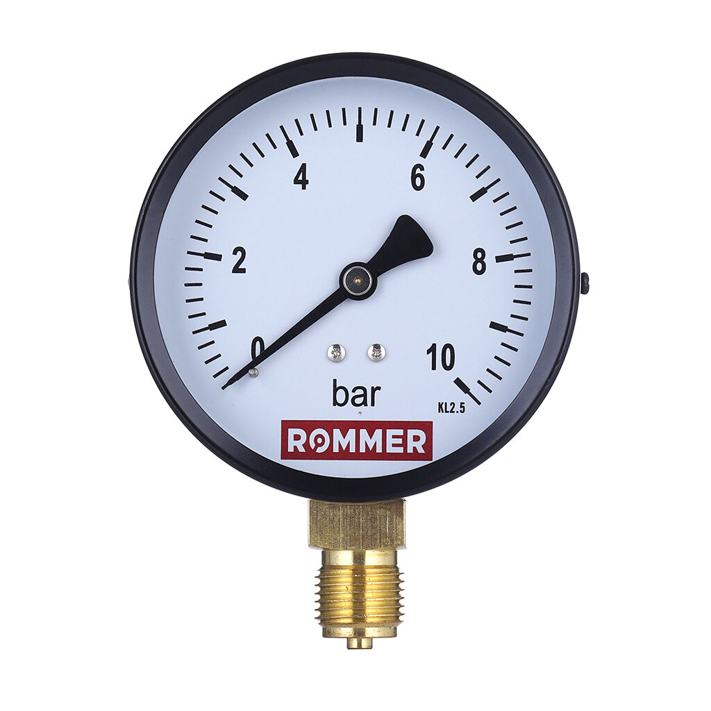 ROMMER Манометр радиальный. Корпус Dn 100 мм 1/2  0.16 бар кл.2.5