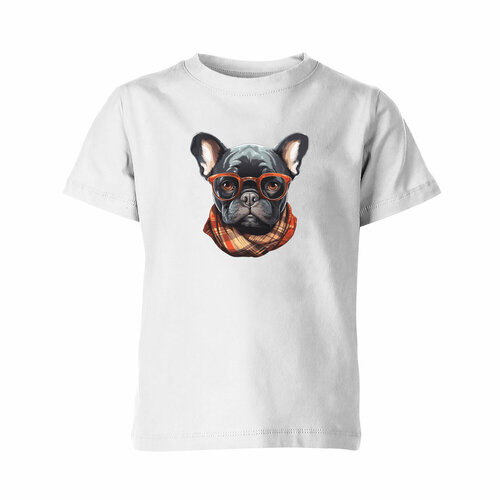 Футболка Us Basic, размер 4, белый детская футболка mr bulli французский бульдог в очках собака рисунок 104 синий