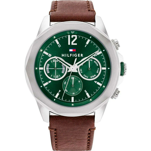 Наручные часы TOMMY HILFIGER, зеленый, коричневый наручные часы tommy hilfiger белый серебряный