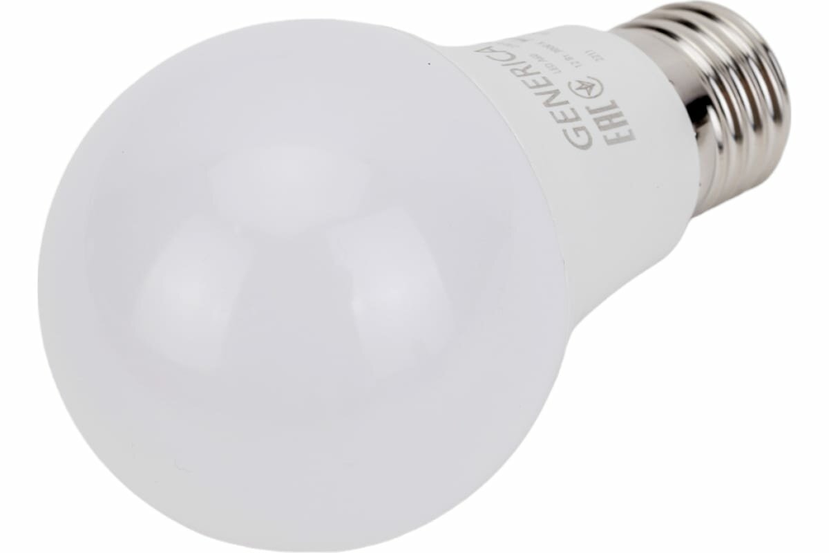 Лампочка светодиодная IEK GENERICA LED A60 груша 12Вт 230В 3000К E27 теплый белый свет