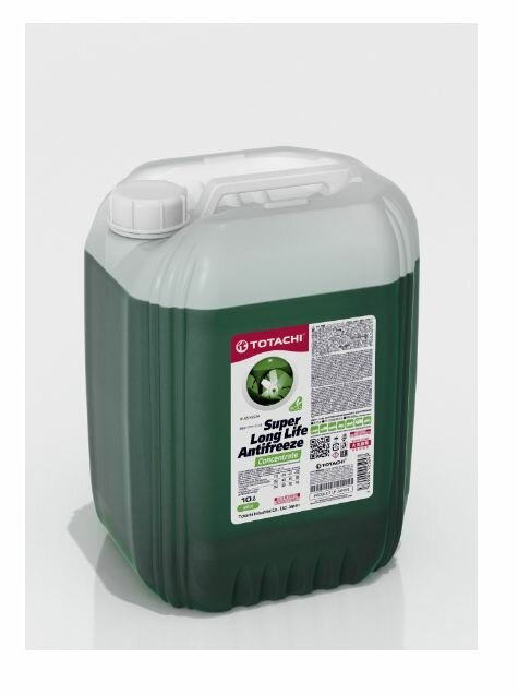 Охлаждающая жидкость концентрат TOTACHI SUPER LONG LIFE ANTIFREEZE Green 10л 43610