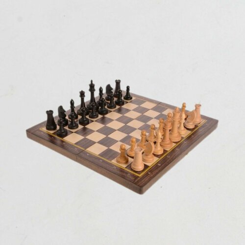 Шахматы деревянные складные подарочные с утяжеленными фигурами Баталия, размер клетки 40мм, 37х37см шахматы складные гроссмейстерские 37х37см с утяжелением