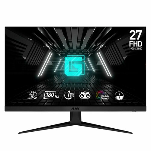 Монитор MSI G2712F 27 16:9 FHD(1920x11080)Ultra Rapid IPS,1ms, 3000:1, 100M:1, 300nit, 178/178, 2xHDMI 2.0b, DP 1.2a, Tilt, VESA,180Hz, Black,1y w-ty (9S6-3CD61T-009)