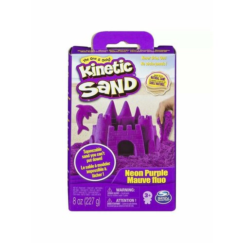 Кинетический фиолетовый песок Kinetic Sand 227г кинетический песок angel sand торты и пирожные 3 цвета белый розовый желтый 0 9 л картонная пачка