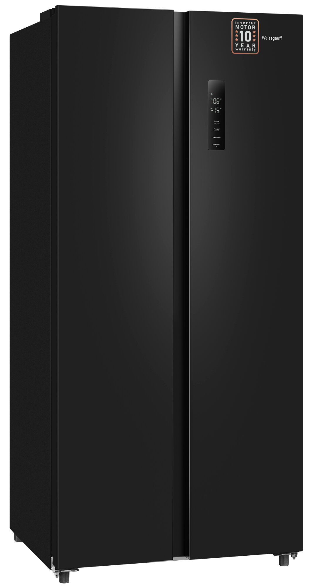 Отдельностоящий холодильник с инвертором Weissgauff WSBS 500 Inverter NoFrost Black - фотография № 5