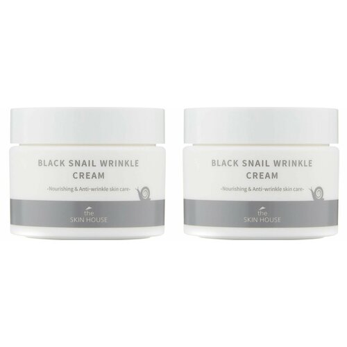 THE SKIN HOUSE Крем для лица питательный антивозрастной с черной улиткой Black Snail Wrinkle Cream, 50 мл, 2 шт