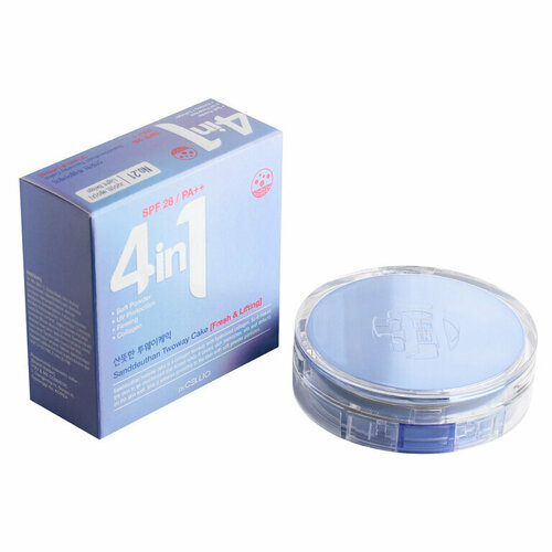 Пудра для лица с запасным блоком DrCellio Dr G50 4 in 1 Sanddeuthan Twowaycake Fresh Lifting 21 Light Beige 1482₽