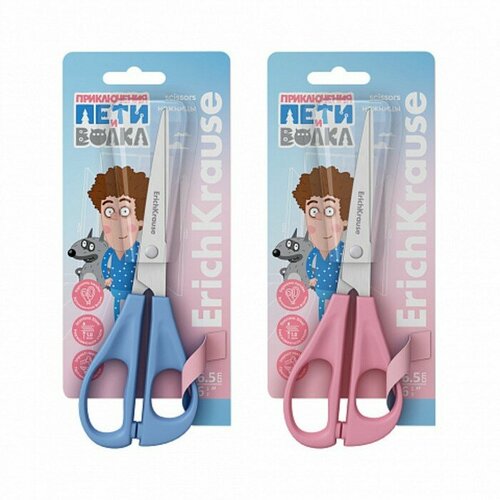 Ножницы детские 165 см ErichKrause Приключения Пети и Волка микс 453₽