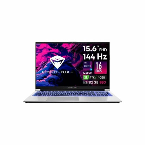 Ноутбук MACHENIKE L15 Pro Pulsar 15.6 (1920x1080) IPS 144Гц/Intel Core i7-12650H/16ГБ DDR4/512ГБ SSD/GeForce RTX 4050 6ГБ/Без ОС серебристый (JJ00GB00