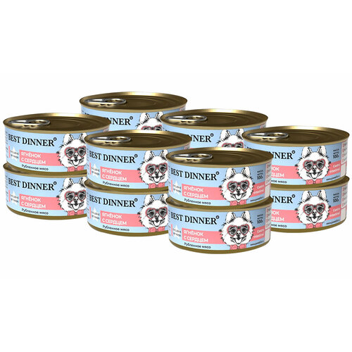 BEST DINNER EXCLUSIVE VET PROFI GASTRO INTESTINAL д соб и щен с чув пищ с ягн и сердцем банка 100 гр х 12 шт