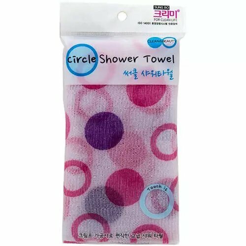 SUNG BO CLEAMY Мочалка д/душа (28х95) Circle Shower Towel 1шт массажная мочалка для тела gahwa blue shower towel жесткая