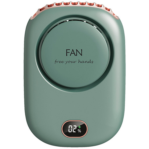Перезаряжаемый usb-вентилятор умный климатический контроль 3 режимов шейный вентилятор спортивный зеленый LED - экран 113900₽