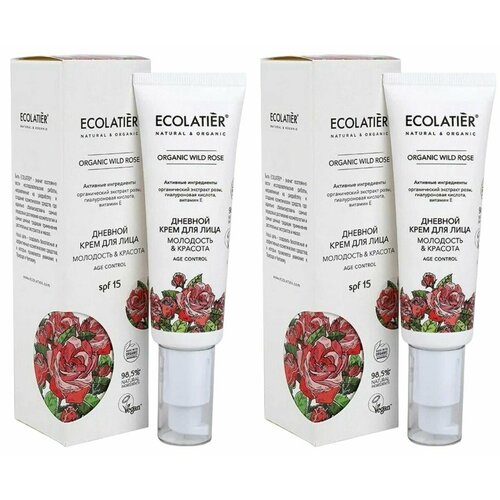 Ecolatier Крем для лица дневной Organic Wild Rose, 50мл, 2 шт