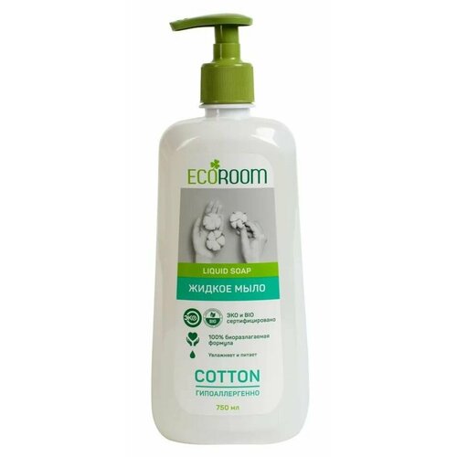 ECOROOM Мыло жидкое Хлопок, 750 мл