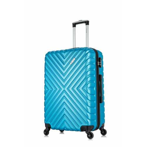 фото Чемодан l'case new delhi, 80 л, размер l, светло-синий