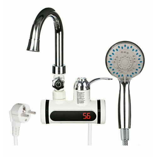 Водонагреватель проточный электрический для дома и дачи с душем и LED дисплеем 312000₽