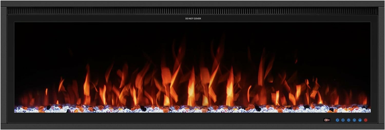 фото Электрокамин Royal Flame Mercury 42 LED RF, управление смартфоном, 13 цветов пламени, обогрев