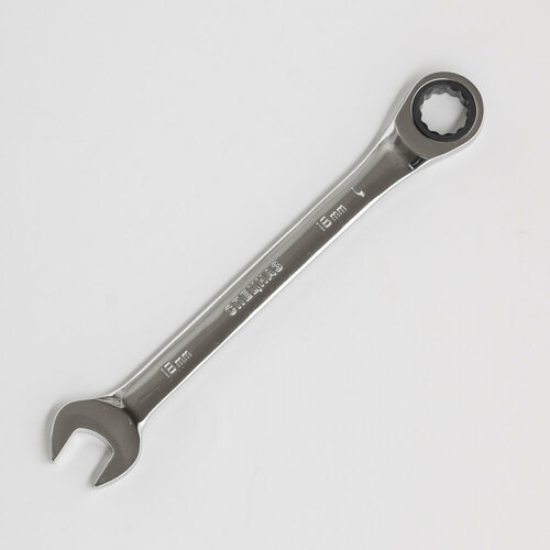 ключ рожково накидной трещоточный cr v 8мм Ключ рожково-накидной трещоточный, Колир, Cr-V, 18 мм