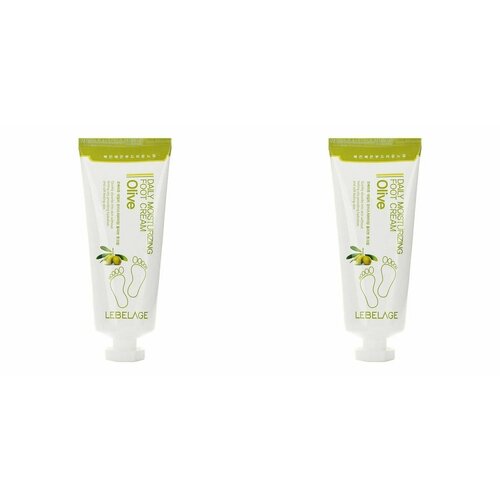 Крем для ног Lebelage увлажняющий с экстрактом оливы Daily Moisturizing Oilve Foot Cream, 100 мл, 2 шт