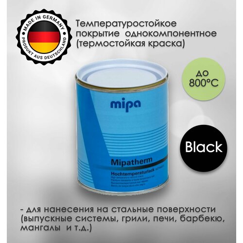 Краска термостойкая 1K Mipatherm Black 750ml 2500₽