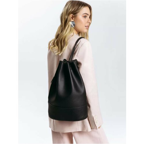 Рюкзак торба nstc.moscow, фактура гладкая, черный