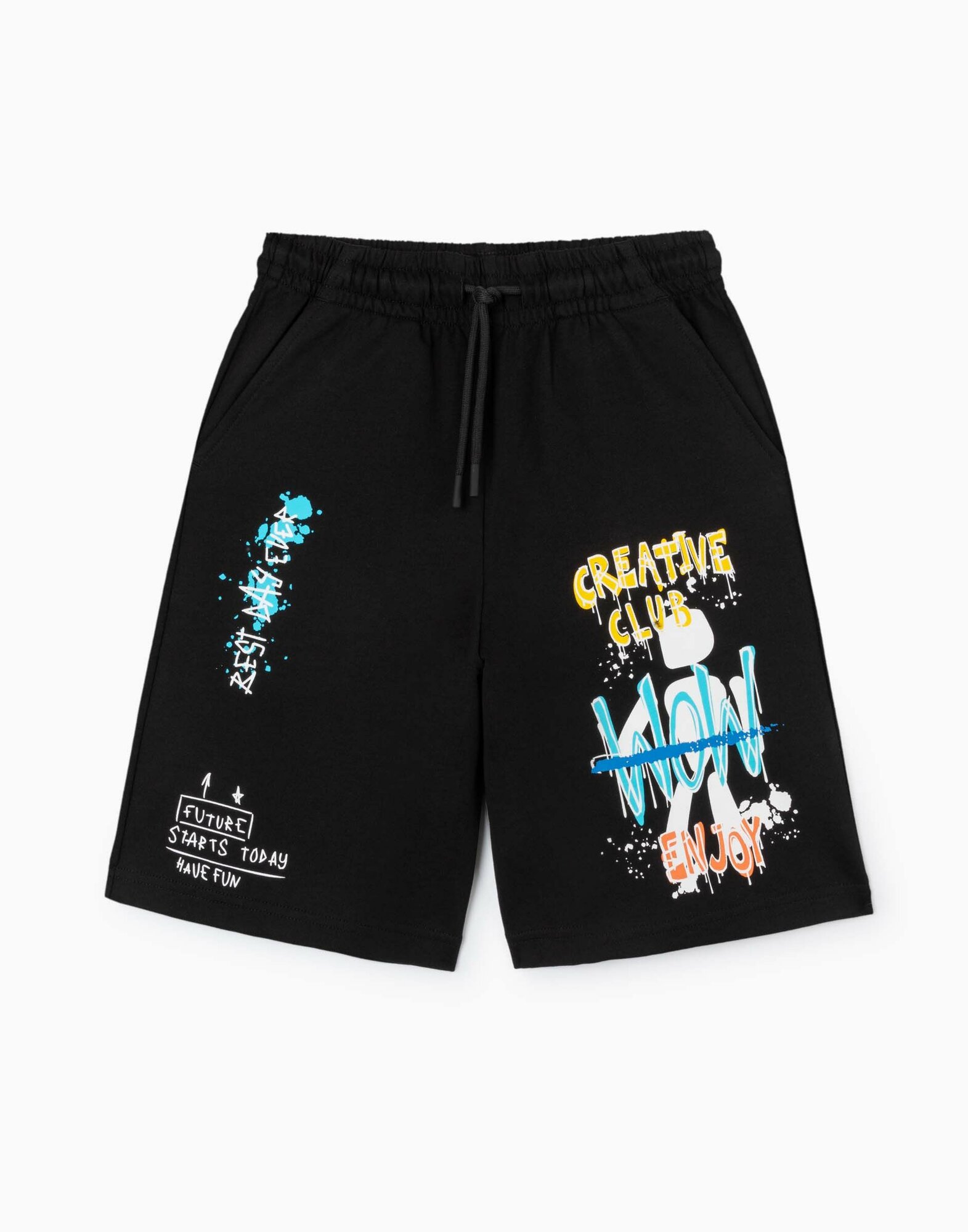 Шорты Gloria Jeans, размер 2-4г/98-104, черный — фото 1